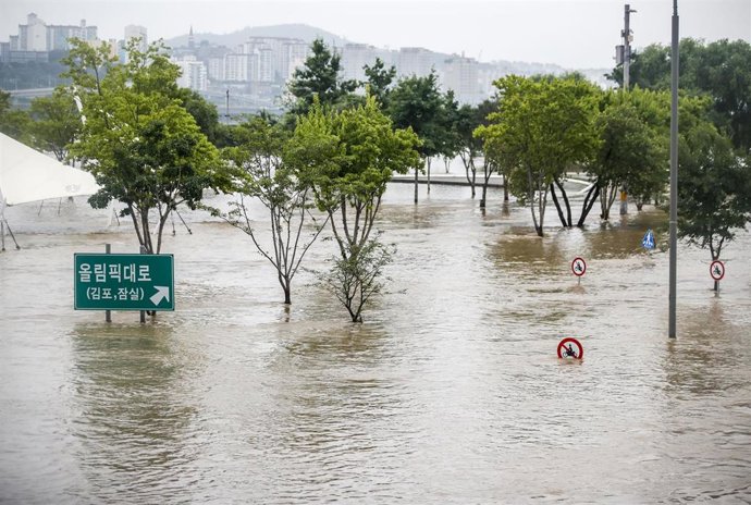 Archivo - Inundaciones en la capital de Corea del Sur, Seúl, a causa de las lluvias torrenciales en julio de 2023 (archivo)