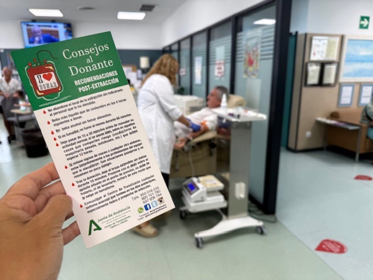Las donaciones de sangre y plasma superan las 12.300 en el primer semestre del año en Almería, un 2,7% menos que en 2024