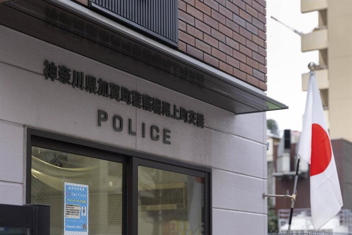 Archivo - Arquivo - 11 de fevereiro de 2024, Yokohama, Kanagawa, Japão: Caixa da polícia japonesa, também conhecida como "Koban", vista em Kannai, Yokohama.