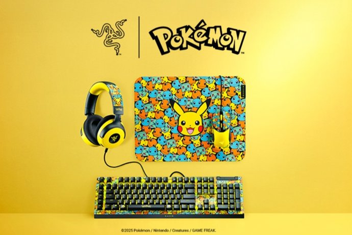 Dispositivos Razer em colaboração com a Pokémon.