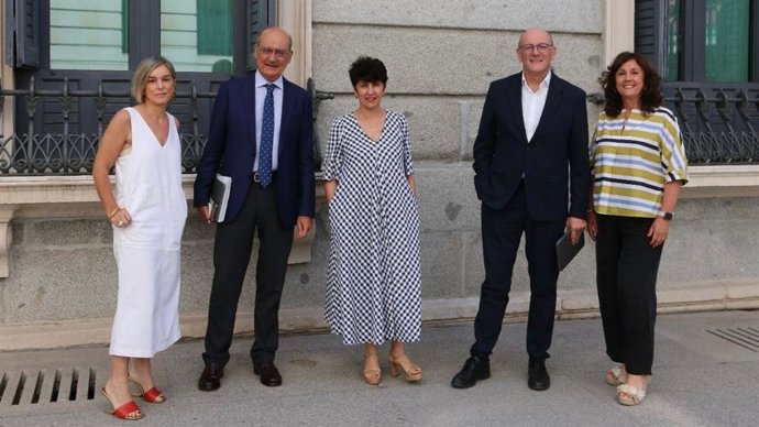 Los diputados del Grupo Vasco en el Congreso de los Diputados, en Madrid