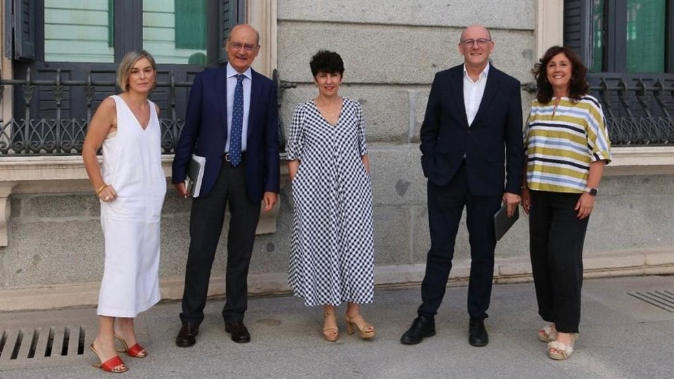 Los diputados del Grupo Vasco en el Congreso de los Diputados, en Madrid