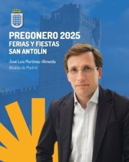 El alcalde de Madrid, José Luis Martínez-Almeida, será el encargado de pronunciar el pregón de las Ferias y Fiestas de San Antolín 2025 de Medina del Campo (Valladolid)