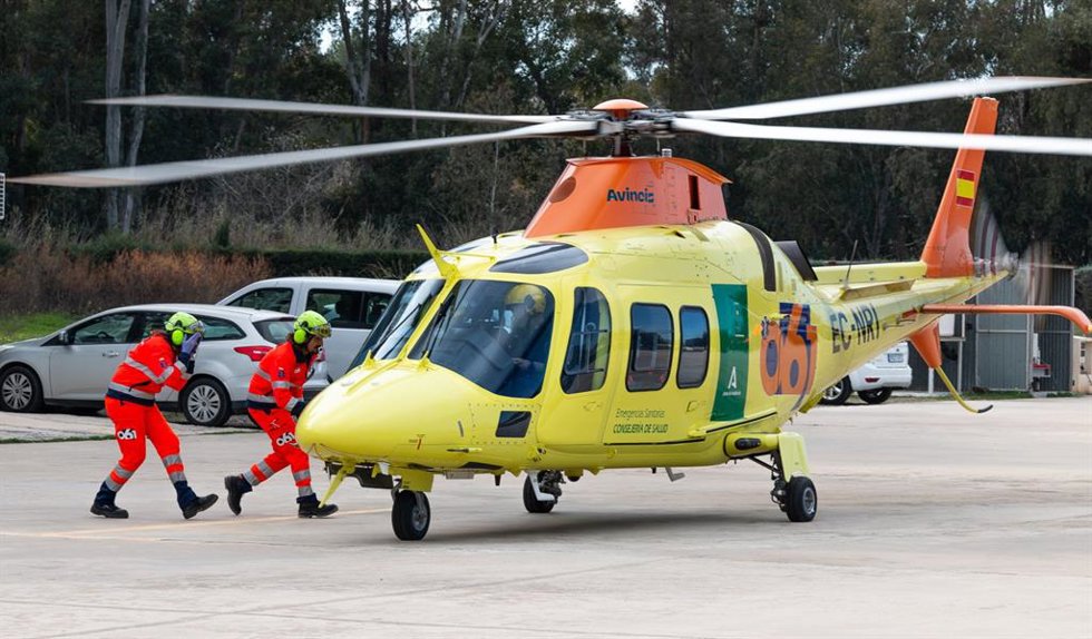 Helicóptero sanitario de 061 en una imagen de archivo.