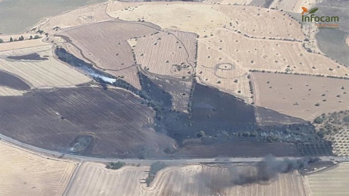 Incendio forestal de Alcolea de Calatrava.