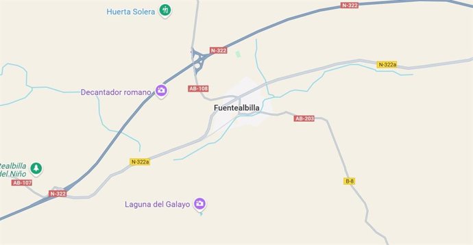 Vista de Fuentealbilla en Google Maps.