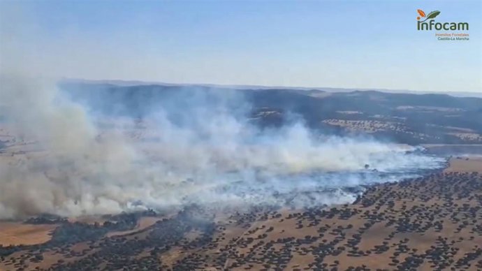 Incendio en Los Pozuelos de Calatrava.