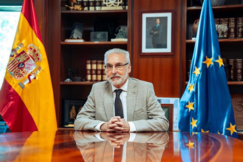 El presidente del Consejo de Seguridad Nuclear (CSN), Juan Carlos Lentijo, posa para Europa Press, a 8 de julio de 2025, en Madrid (España). 
