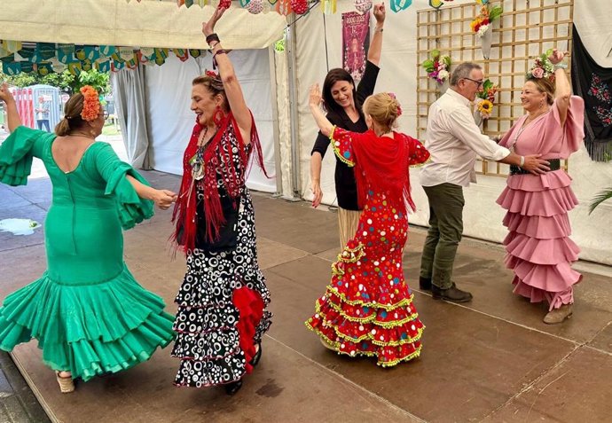 La alcaldesa, Gema Igual, en la inauguración de las casetas regionales y taurinas de la Plaza de México