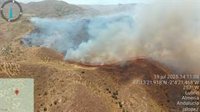 Movilizadas 16 aeronaves, 14 grupos de bomberos forestales y dos brigadas por un incendio en Lubrín (Almería)