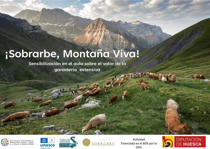 Cartel de la actividad '¡Sobrarbe, Montaña Viva!'.