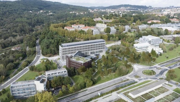 Recreación virtual del futuro edificio del Centro de Ciencias de la Salud, en el que se incluirá la Facultad de Farmacia.