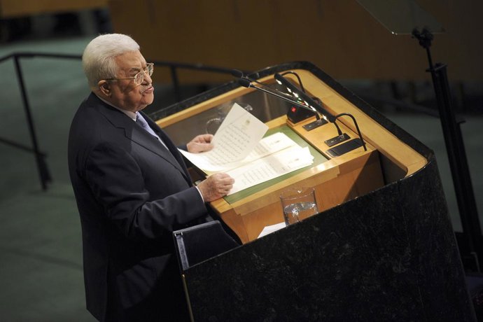 Archivo - 20 de setembro de 2017 - Nova York, Nova York, EUA - Mahmoud Abbas discursa na 72ª Assembleia Geral das Nações Unidas na sede da ONU. Nova York, 20 de setembro de 2017