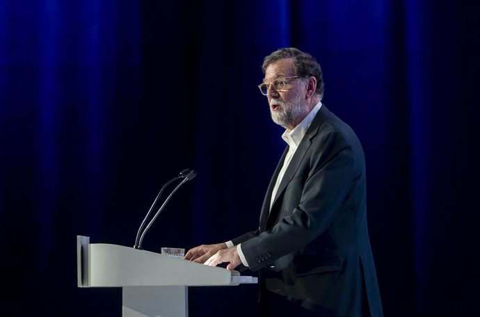 El expresidente del Gobierno, Mariano Rajoy, interviene durante el XXI Congreso Nacional del Partido Popular, a 4 de julio de 2025, en Madrid (España). Con el lema ‘Toma partido por España’, XXI Congreso del PP, celebrado en Madrid del 4 al 6 de julio de 