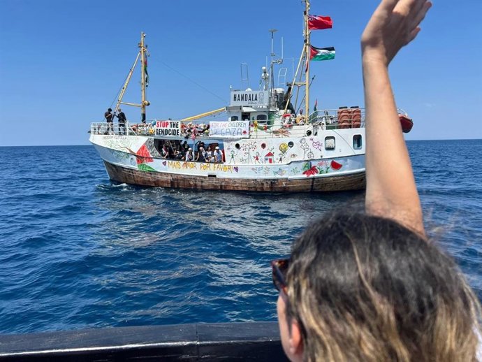 O navio da Freedom Flotilla "Handala".