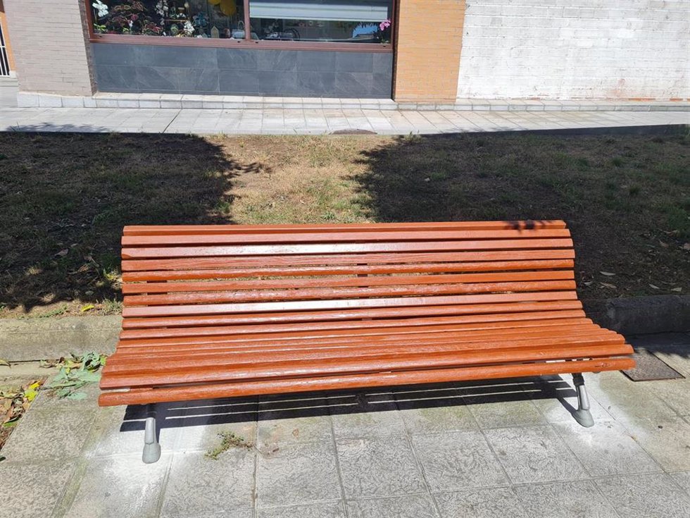 Un banco en Avilés.