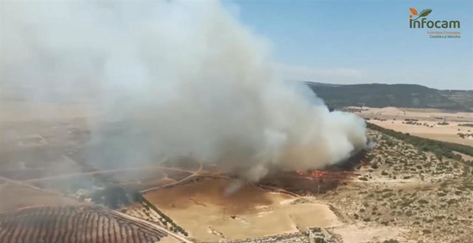 Incendio forestal en Villena, en la provincia de Alicante