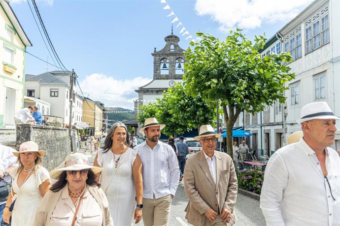 El presidente del PP, Álvaro Queipo, en Boal.