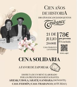 Cena solidaria de Trabanco.