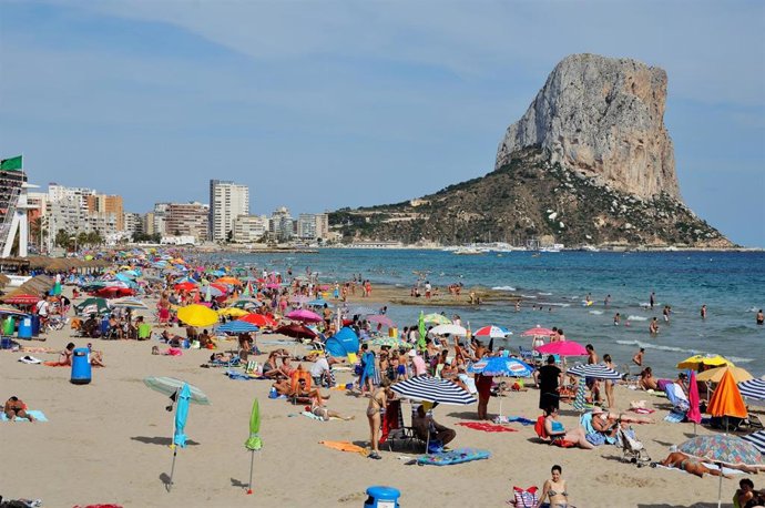 Imagen de la playa del Arenal-Bol en Calp (Alicante)