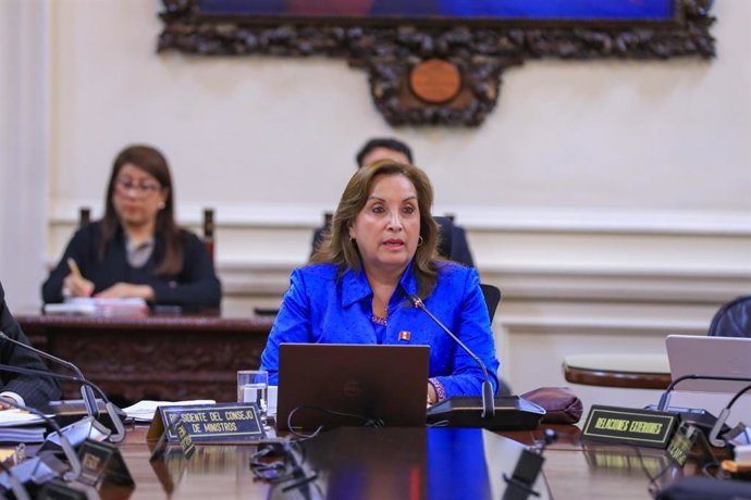 La presidenta de Perús, Dina Boluarte