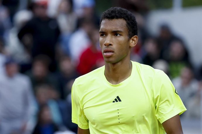 Archivo - Félix Auger-Aliassime, durante un partido.