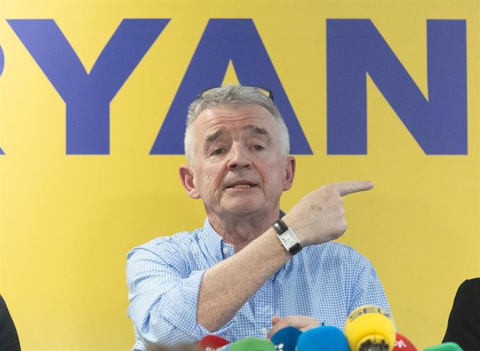 Archivo - El consejero delegado de Ryanair, Michael O'Leary, durante una rueda de prensa de Ryanair, a 11 de febrero de 2025, en Madrid (España)