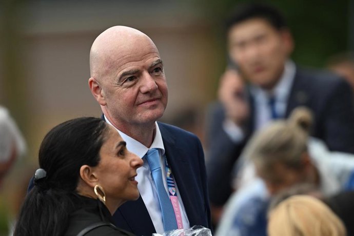 Archivo - El presidente de la FIFA, Gianni Infantino, en la Ceremonia de Apertura de Paris 2024.