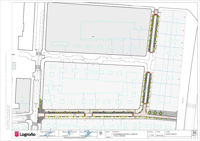 Archivo - Imagen del proyecto de reforma integral de las calles Lardero y Vitoria en Logroño