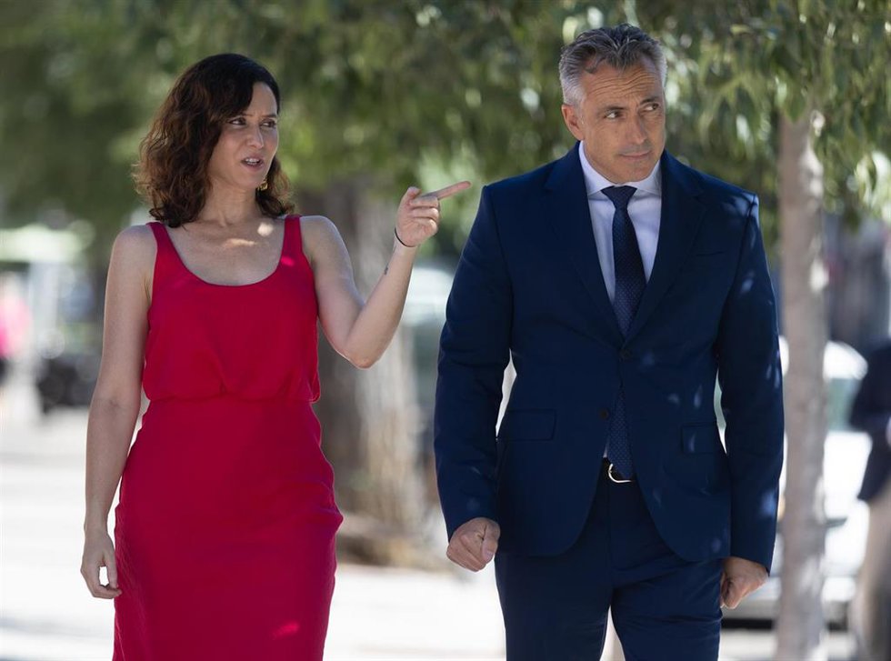 La presidenta de la Comunidad de Madrid, Isabel Díaz Ayuso, durante la presentación de Milla Canal, en las Instalaciones Deportivas Canal de Isabel II