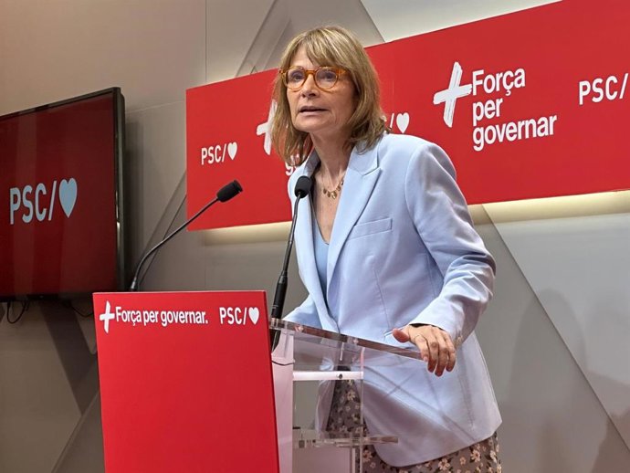 La viceprimera secretaria y portavoz del PSC, Lluïsa Moret