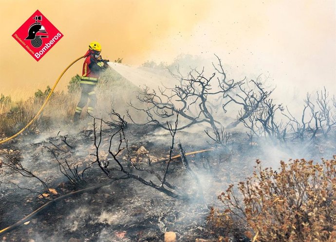 Incendio forestal de Ibi y Alcoi (Alicante)