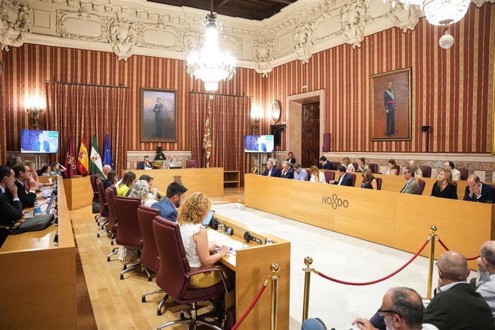 Debate del estado de la ciudad celebrado este 21 de julio en el Salón Colón del Consistorio.