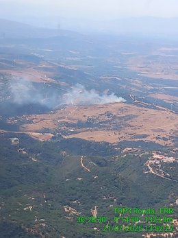 Declarado un incendio forestal en un paraje de Casares