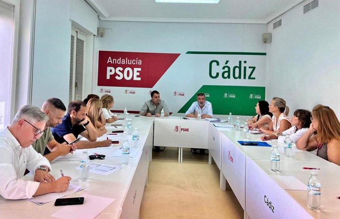 Reunión de los diputados provinciales del PSOE en Cádiz.