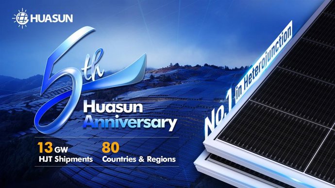 Huasun Energy marks its fifth anniversary in July 2025 as the world’s leading manufacturer of heterojunction solar products.