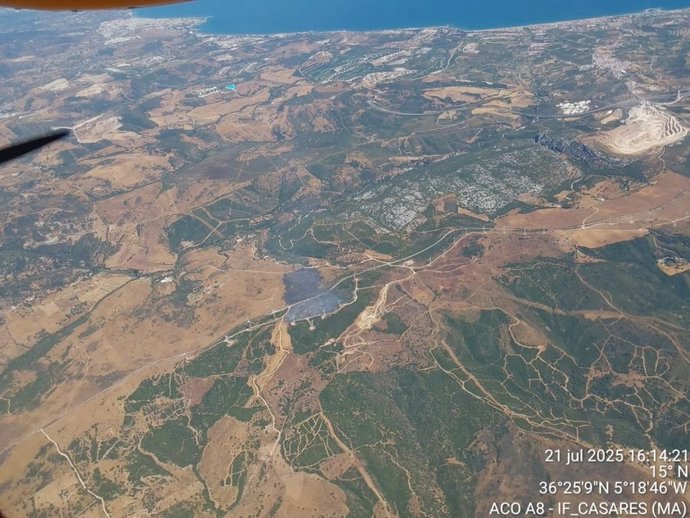 Incendio forestal en Casares dado por estabilizado