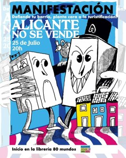 Cartel de la manifestación convocada por la plataforma 'Alicante, ¿dónde vas?' para este viernes