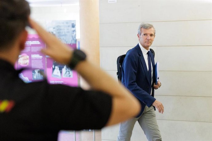 O titular do Goberno galego, Alfonso Rueda, preside a reunión do Consello da Xunta.