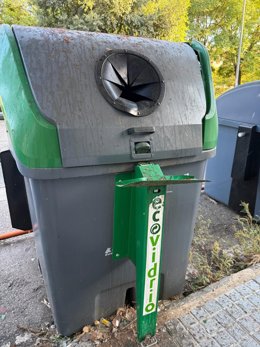 Contenedor de vidrio en Córdoba.