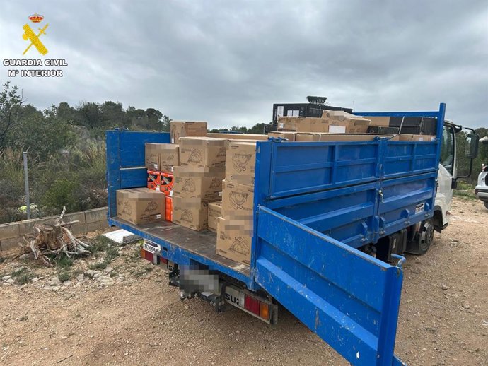 Material intervenido en la operación