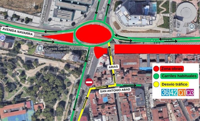La reforma de la avenida de Navarra alcanza el 60% de ejecución y entra en una nueva fase de obras.