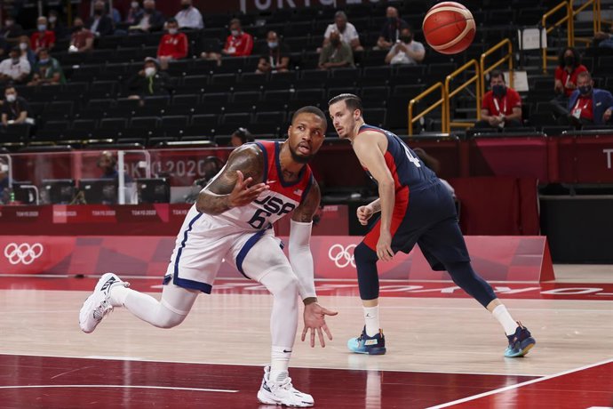 Archivo - Damian LILLARD (6) of USA during the Olympic Games Tokyo 2020, Basketball Gold Medal Game, France - United States on August 7, 2021 at Saitama Super Arena in Tokyo, Japan - Photo Ann-Dee Lamour / CDP MEDIA / DPPI
