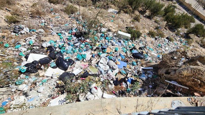 Vista de una de las zonas de las Cuevas de las Palomas, en Almería.