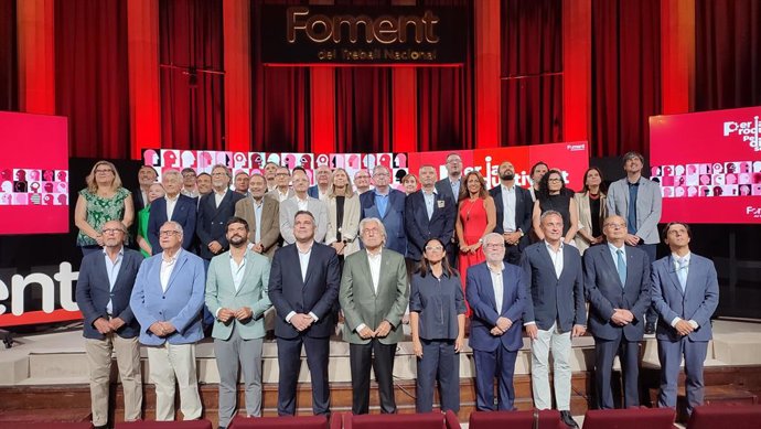 Els participants en l'acte de Foment del Treball