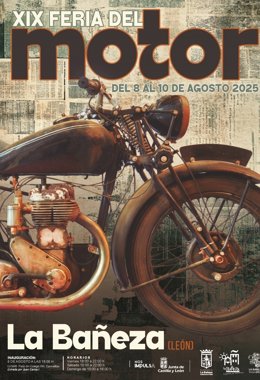 Cartel de la Feria del Motor de La Bañeza.