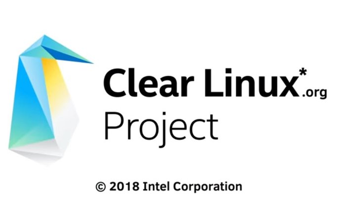 Logo del sistema operativo Clear Linux OS.