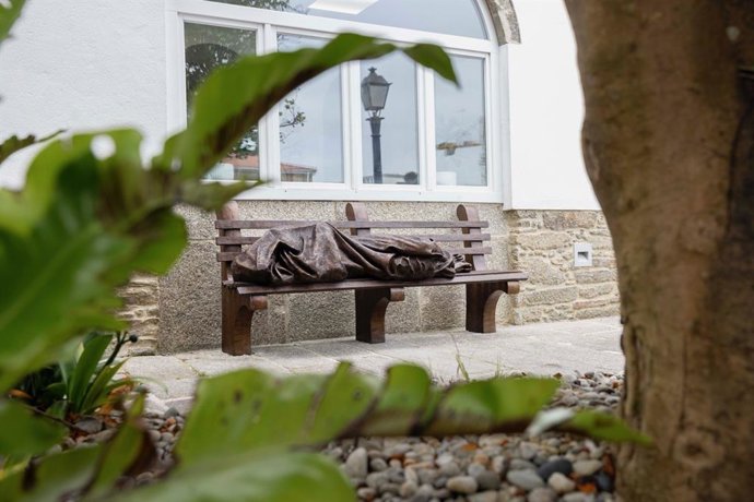 Estatua 'Homeless Jesus' en Santiago