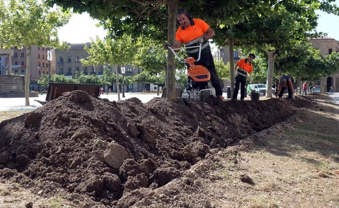 Recuperación de las zonas verdes en Pamplona.