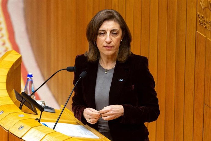 Archivo - La conselleira de Medio Ambiente e Cambio Climático, Ángeles Vázquez, en el Parlamento de Galicia.